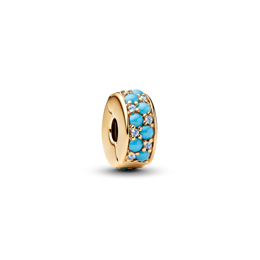 Aqua Blue Clip Charm