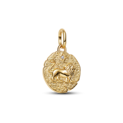 Lion Medallion Charm Earrings
