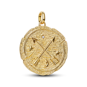 Crossing Arrows Oversized Medallion Charm