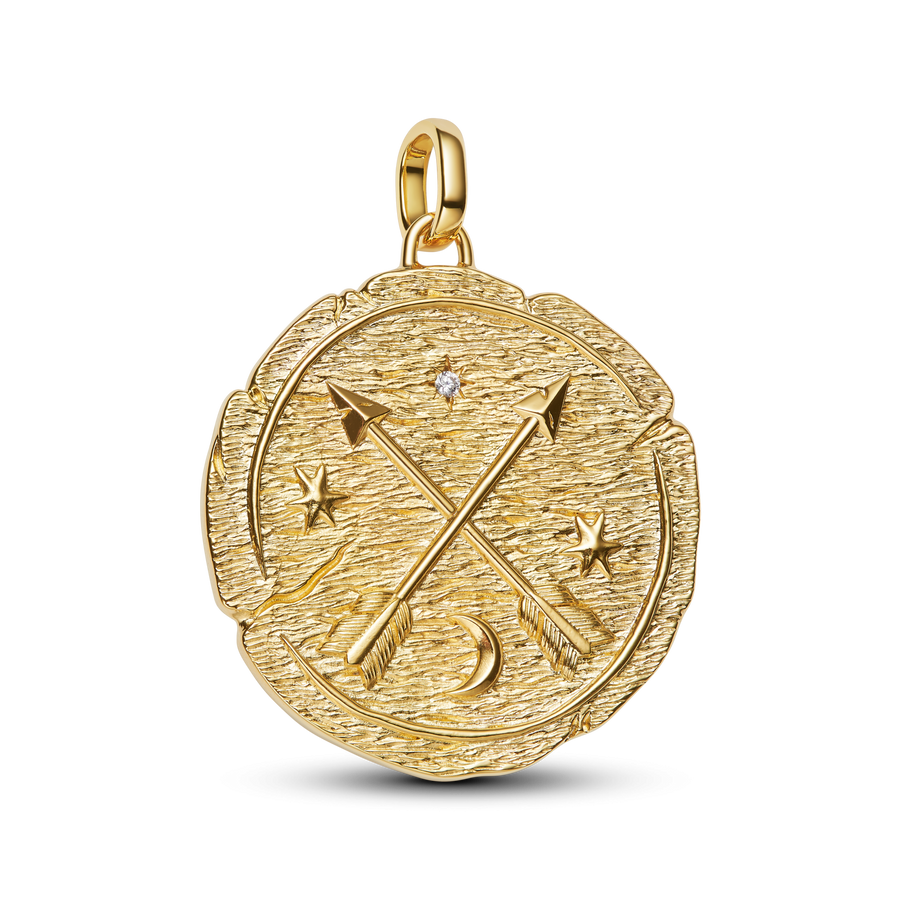 Crossing Arrows Oversized Medallion Charm
