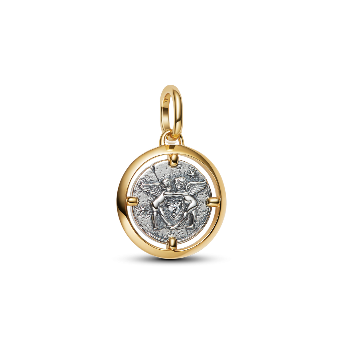 Cupid Medallion Charm Necklace Set
