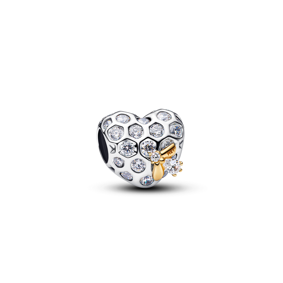 Bridgerton Honeycomb & Bee Heart Charm