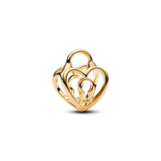 Openwork Heart Padlock Charm