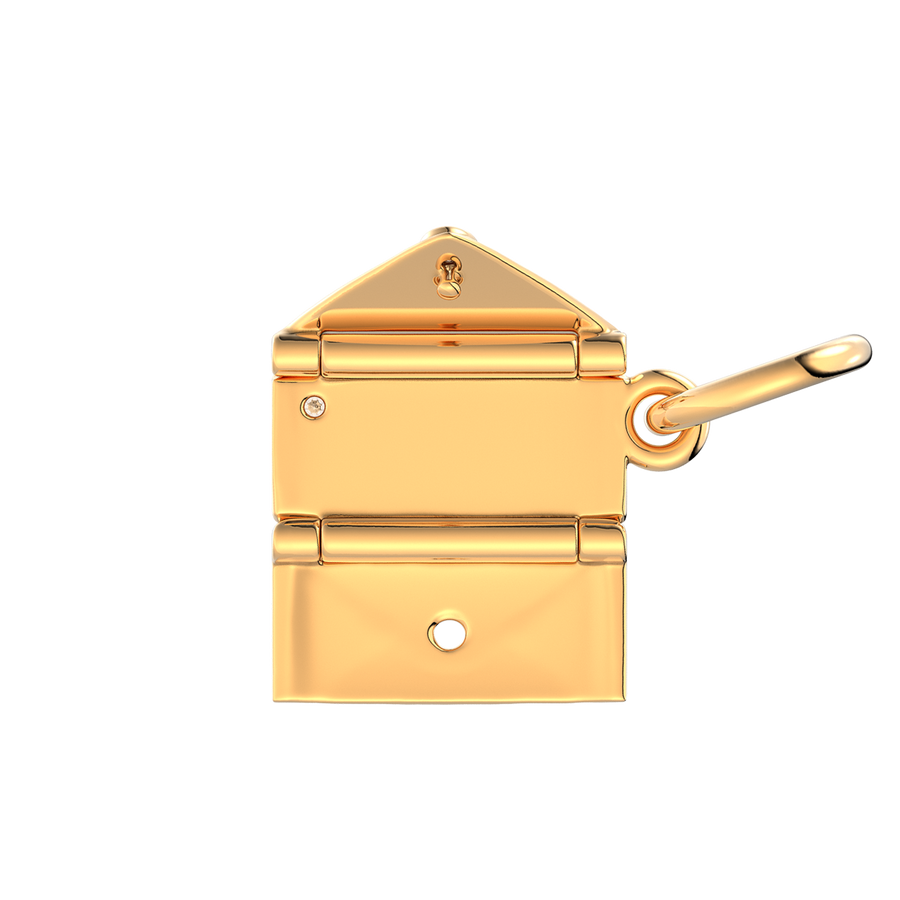 Engravable & Openable Envelope Dangle Charm