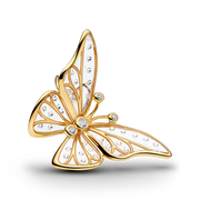 Mixed metal Butterfly Charm Necklace Set