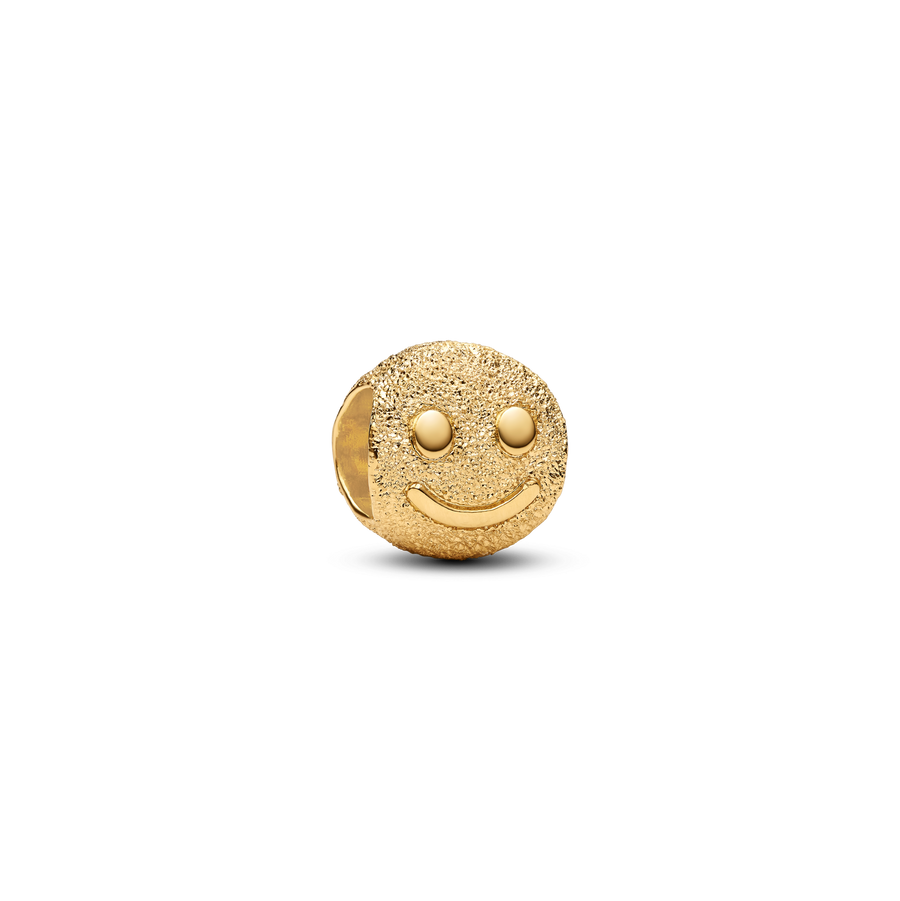 Textured Happy Face Mini Charm