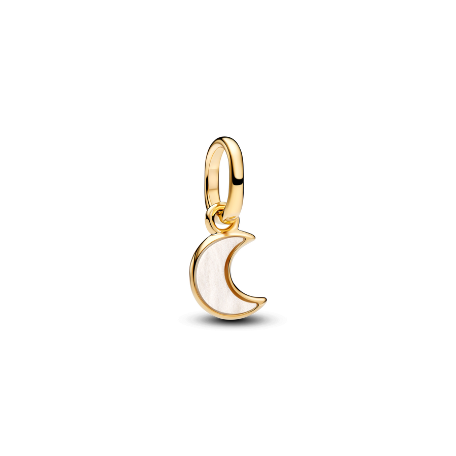 White Crescent Moon Mini Dangle Charm