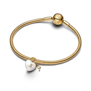 Treated Freshwater Cultured Baroque Pearl Padlock Dangle Charm