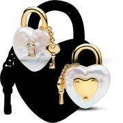Treated Freshwater Cultured Baroque Pearl Padlock Dangle Charm