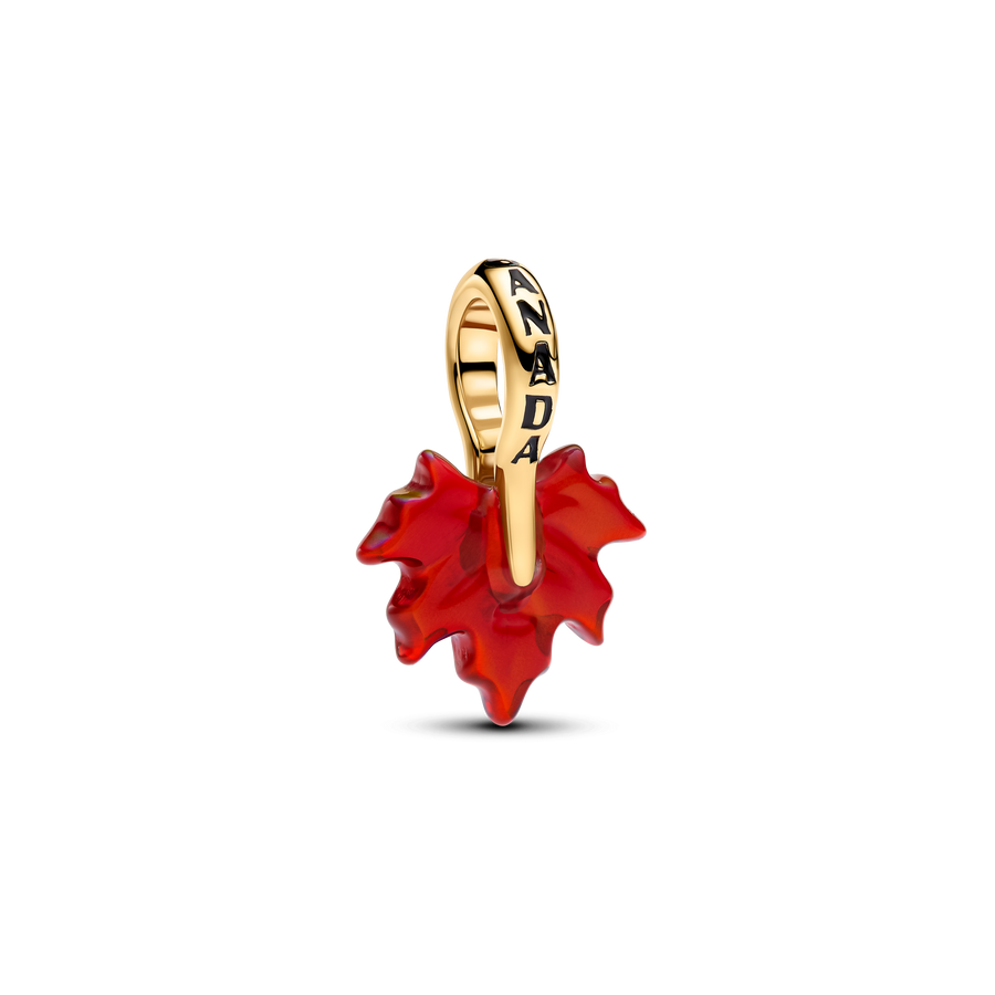 Red Maple Leaf Dangle Charm