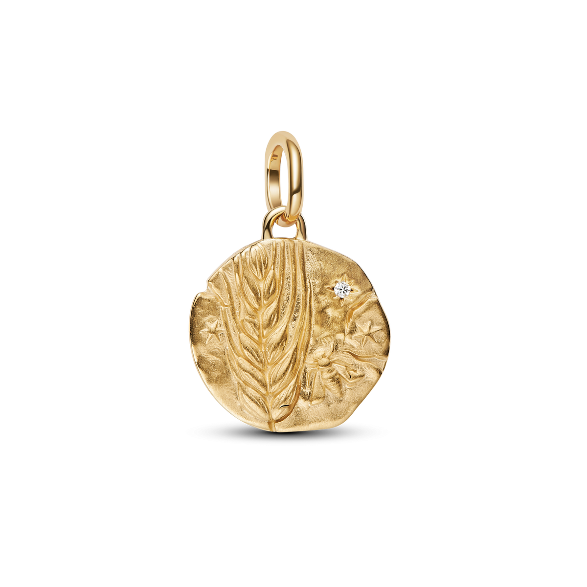 Wheat Medallion Charm