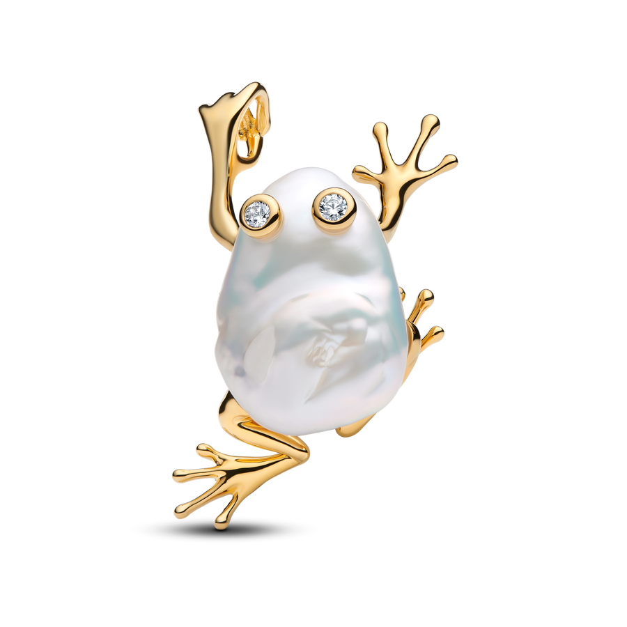 Treated Freshwater Cultured Baroque Pearl Oversized Frog Pendant