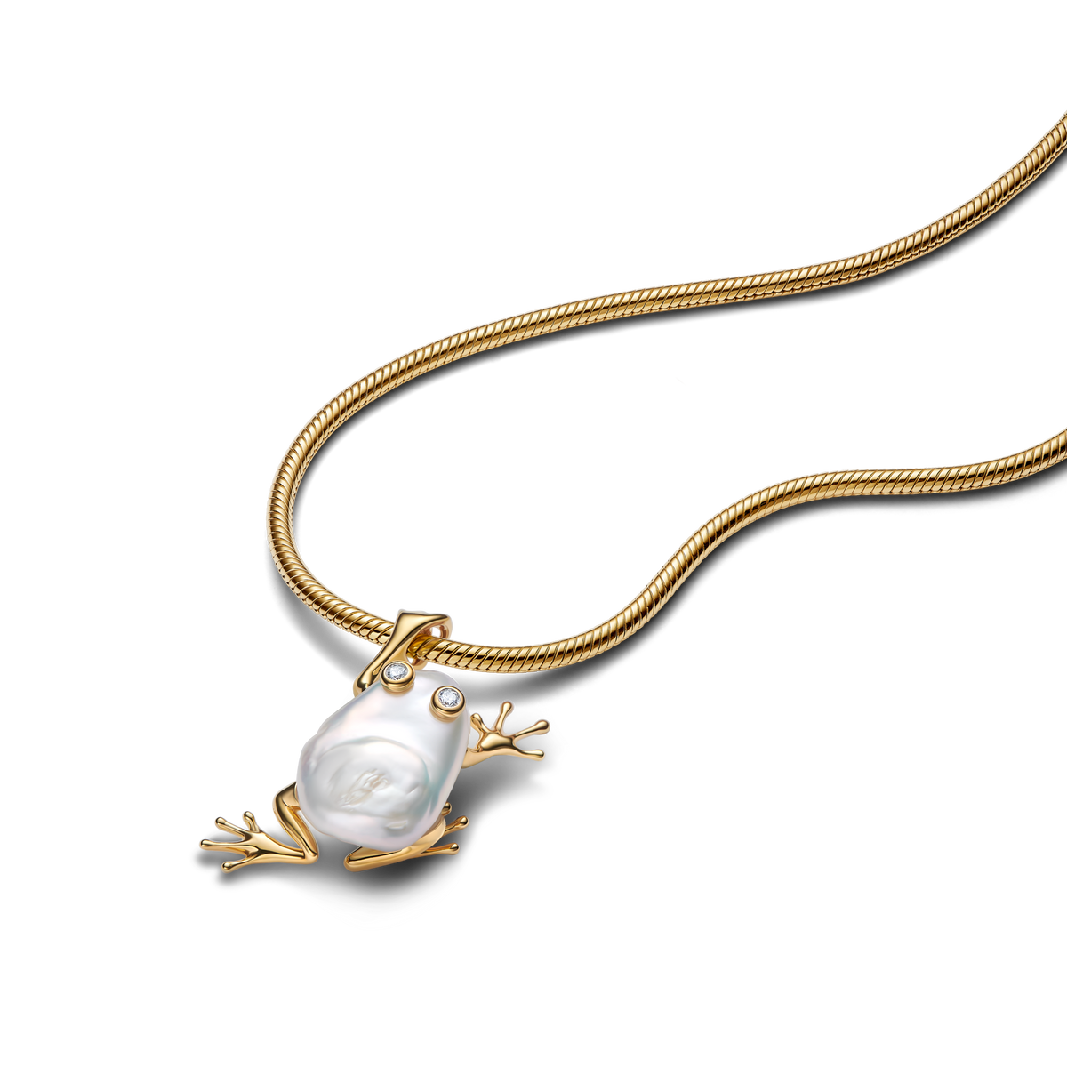 Treated Freshwater Cultured Baroque Pearl Oversized Frog Pendant