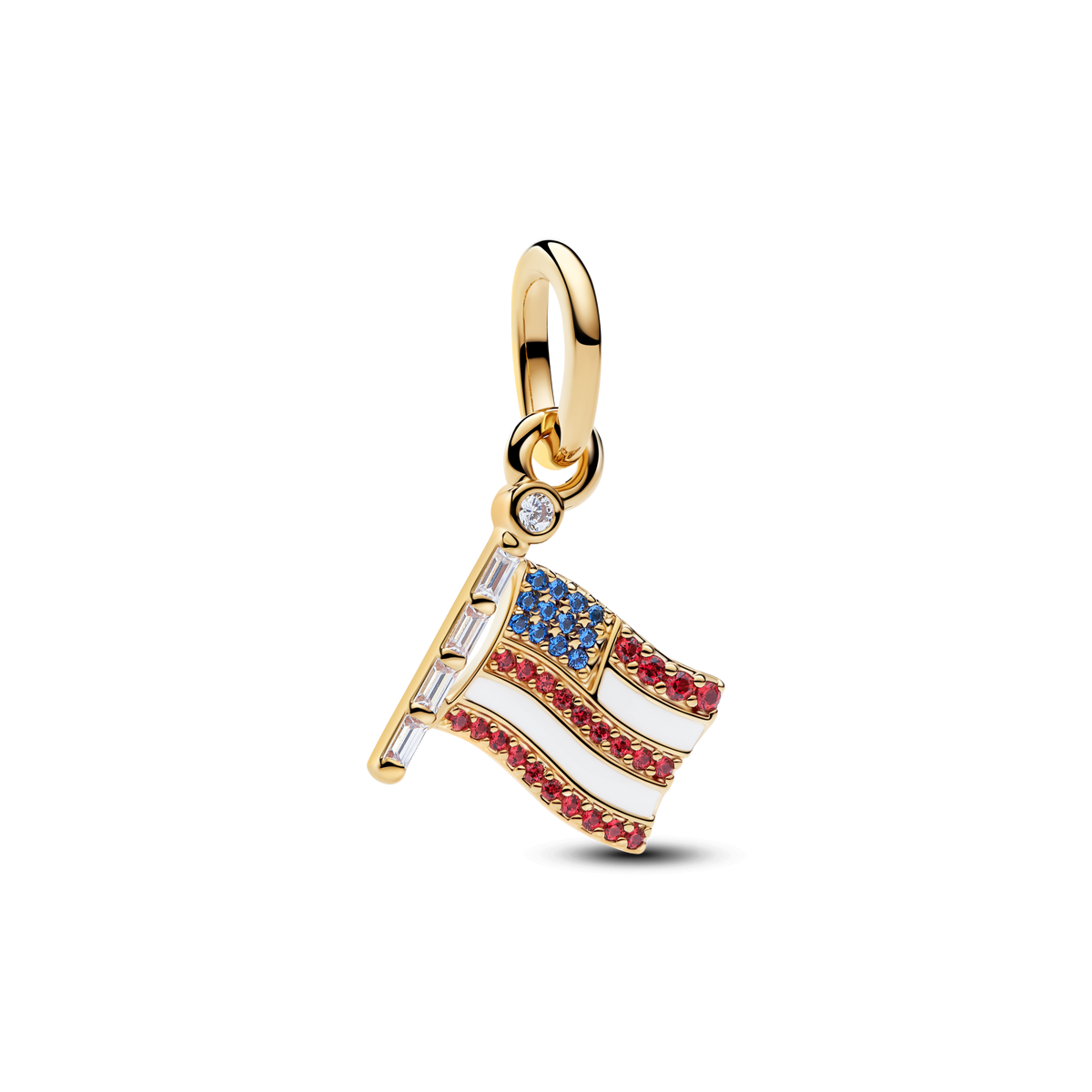 American Flag Dangle Charm