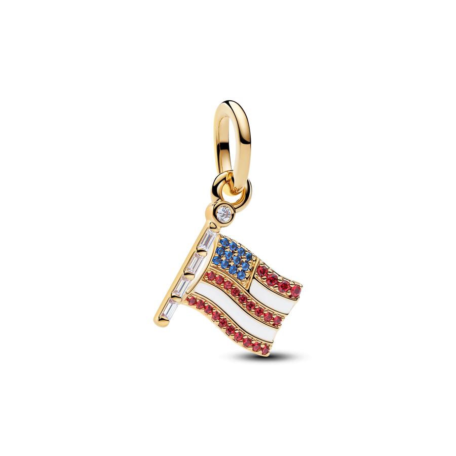 American Flag Dangle Charm