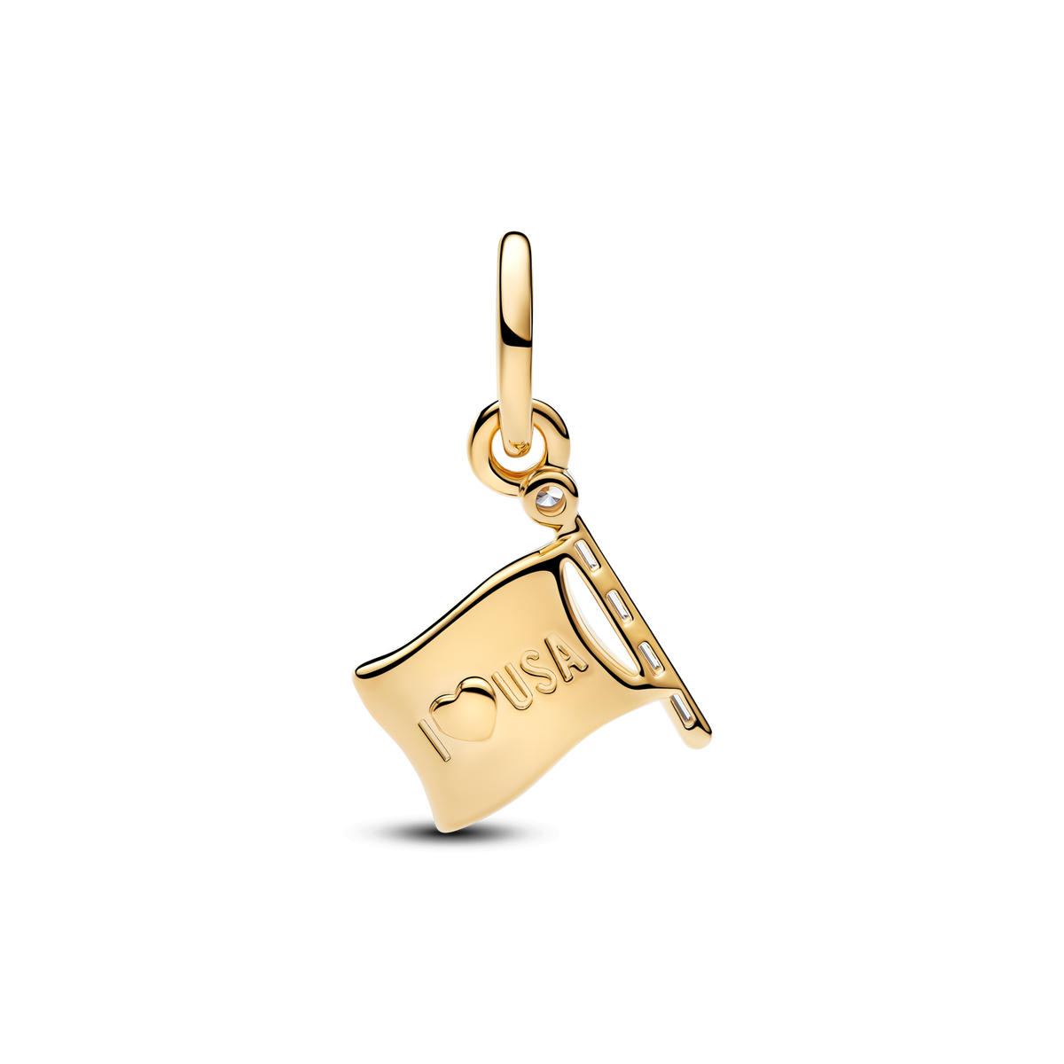American Flag Dangle Charm