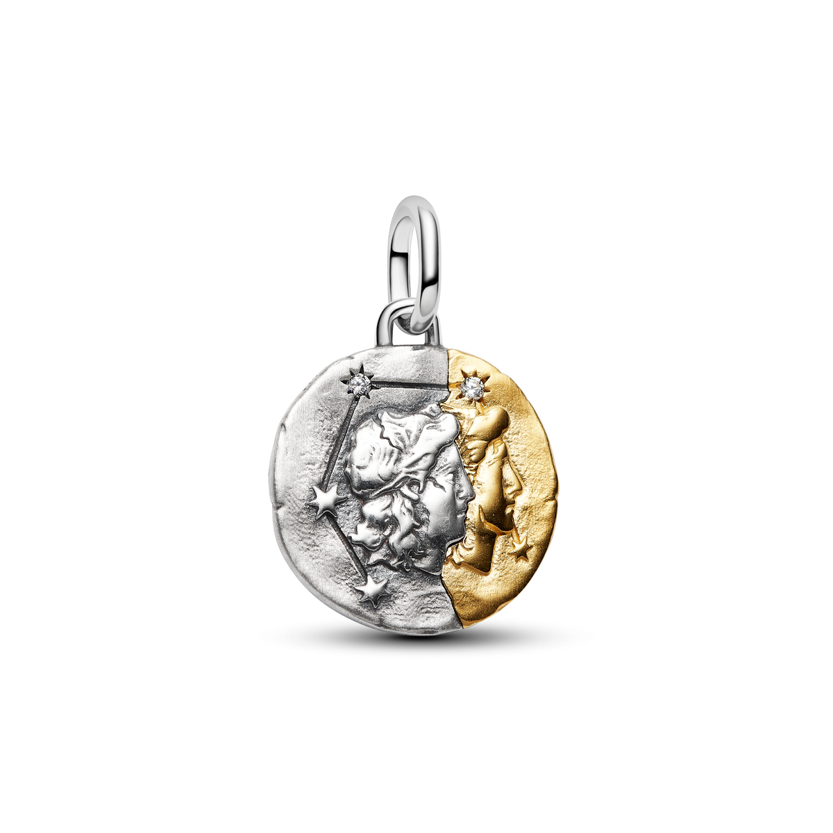 Gemini Medallion  Charm Necklace Set