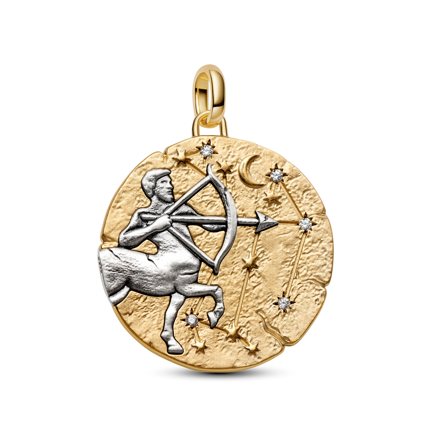 Sagittarius Zodiac Oversized Medallion Charm