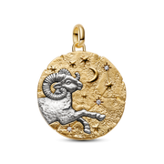 Aries Zodiac Oversized Medallion Charm