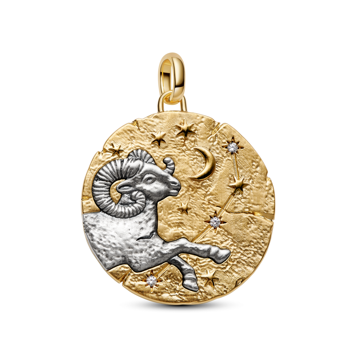 Aries Zodiac Oversized Medallion Charm