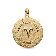 Aries Zodiac Oversized Medallion Charm