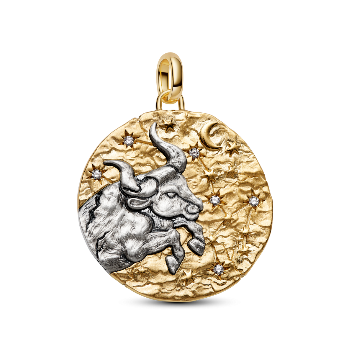 Taurus Zodiac Oversized Medallion Charm