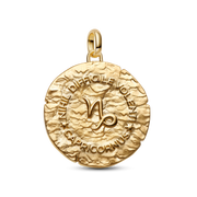 Capricorn Zodiac Oversized Medallion Charm