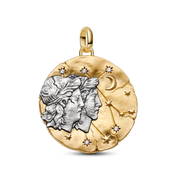Gemini Zodiac Oversized Medallion Charm
