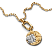 Gemini Zodiac Oversized Medallion Charm