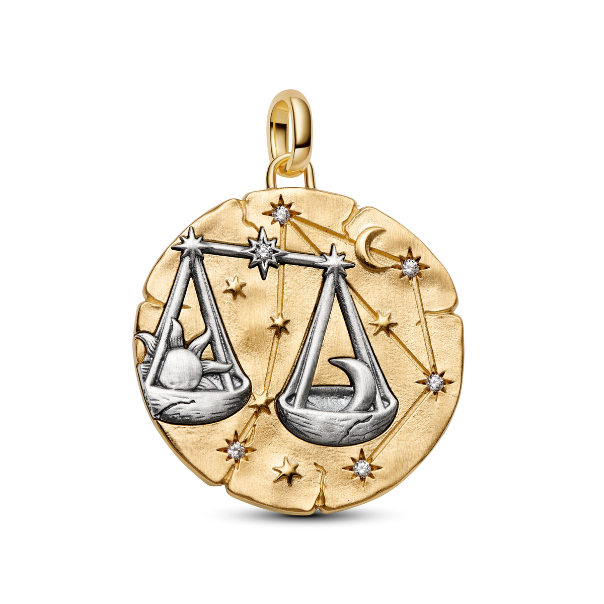 Libra Zodiac Oversized Medallion Charm
