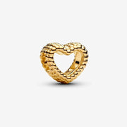 Beaded Open Heart Charm