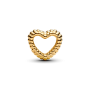 Beaded Open Heart Charm