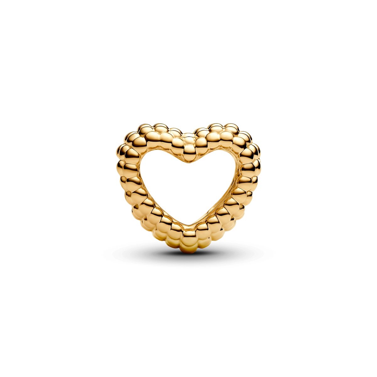 Beaded Open Heart Charm