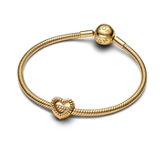 Beaded Open Heart Charm
