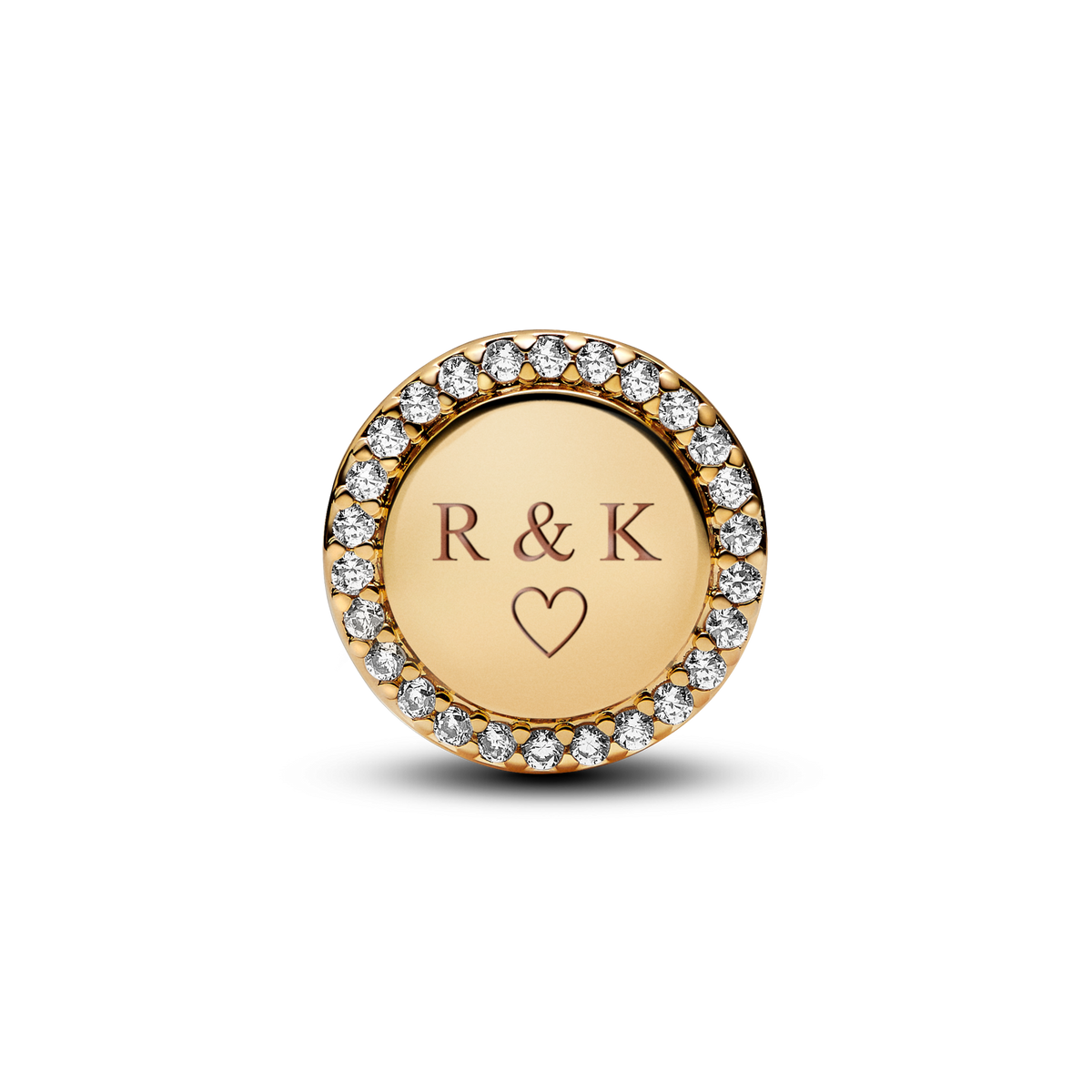 Engravable Sparkling Button Charm