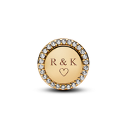 Engravable Sparkling Button Charm