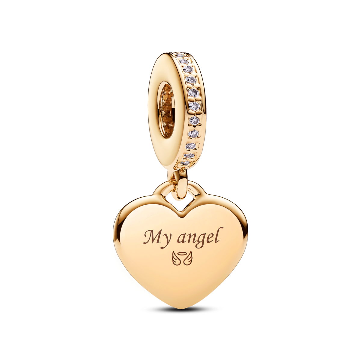 Engravable Heart Tag Dangle Charm