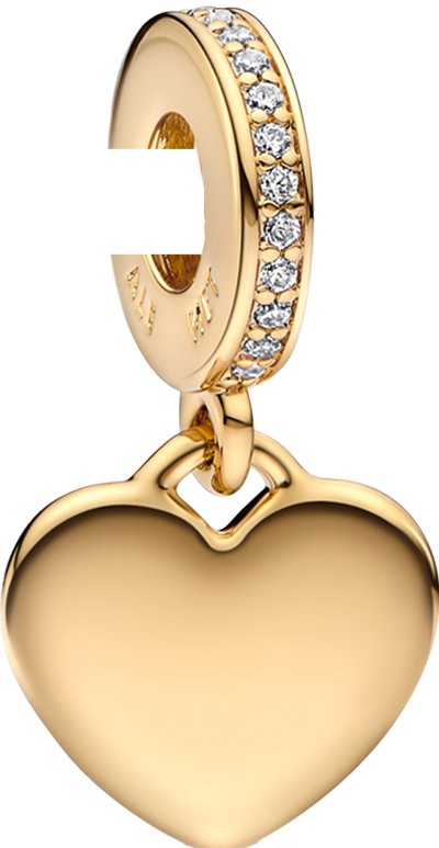 Engravable Heart Tag Dangle Charm