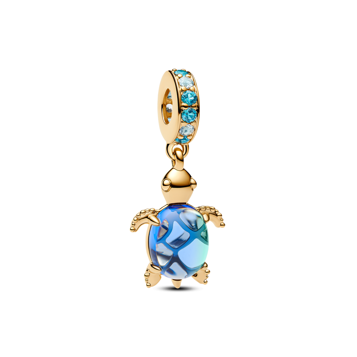 Sea Turtle Murano Glass Dangle Charm