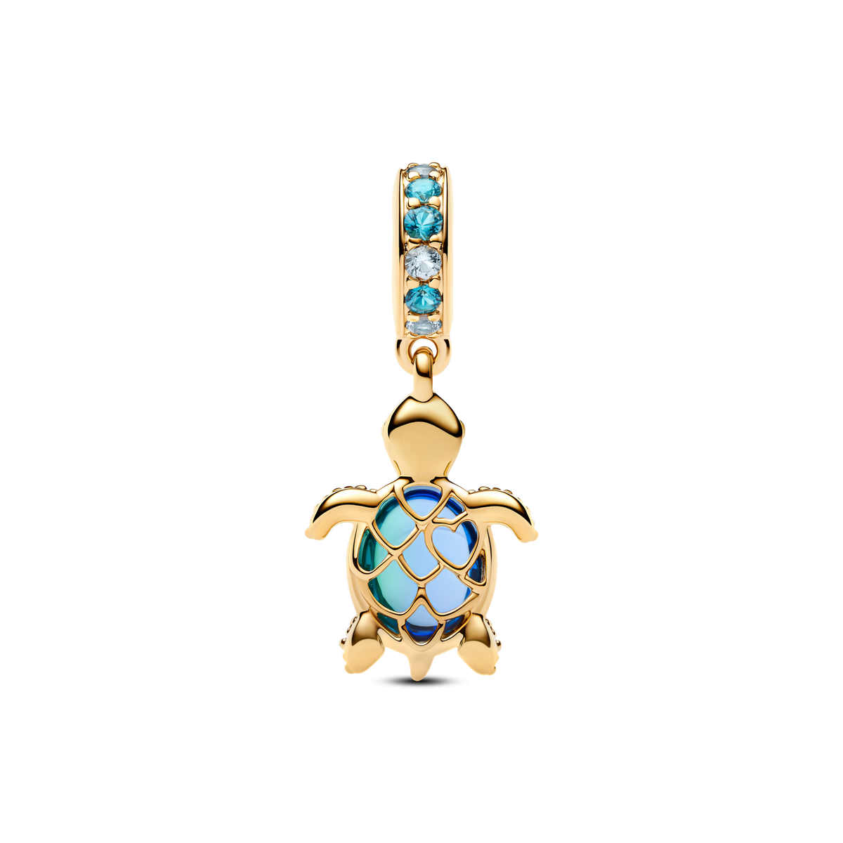Sea Turtle Murano Glass Dangle Charm