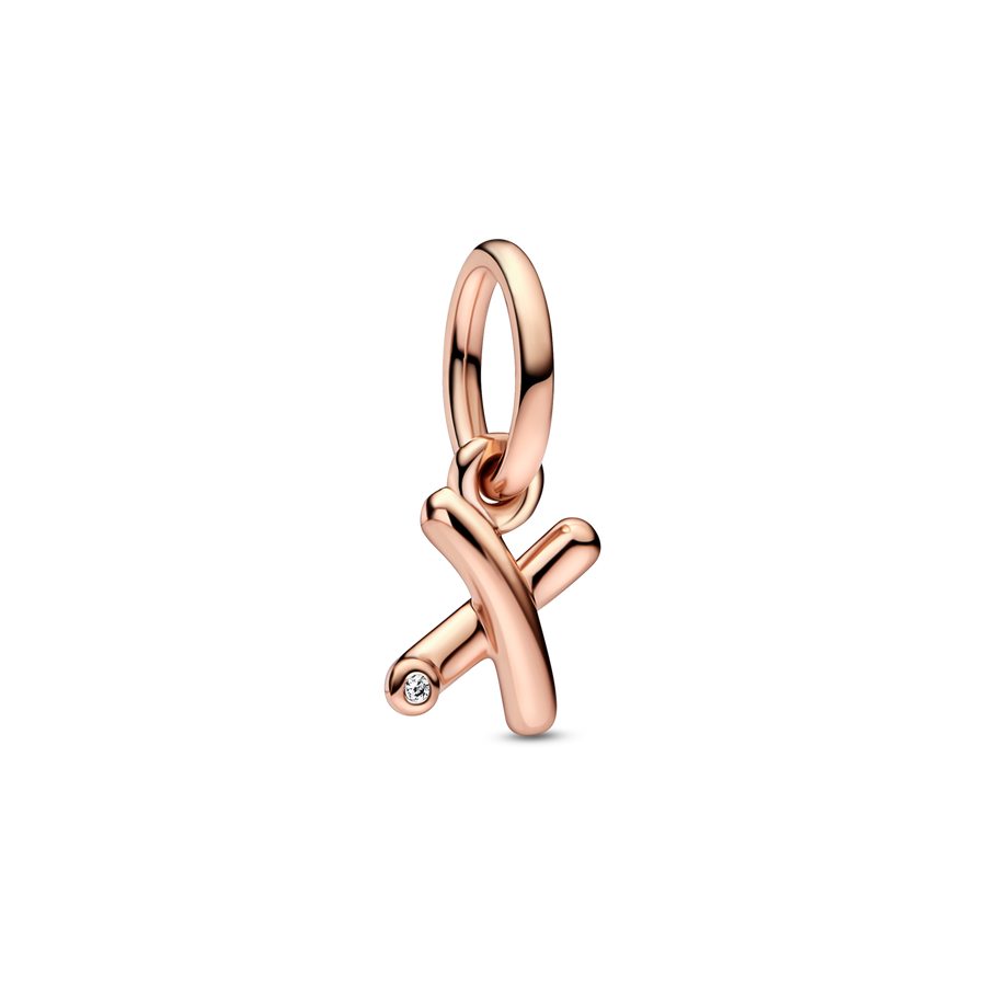 FINAL SALE - Letter X Script Alphabet Dangle Charm