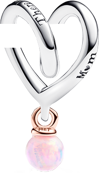 Two-tone Wrapped Heart Charm
