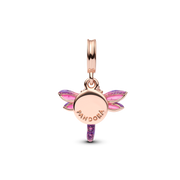 Pink Dragonfly Double Dangle Charm