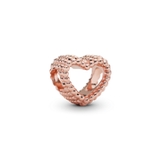 Beaded Open Heart Charm