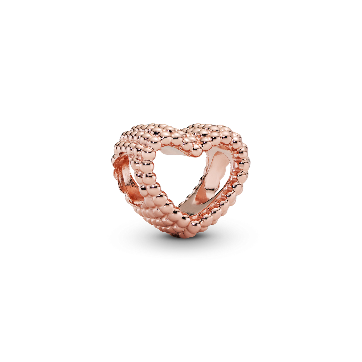 Beaded Open Heart Charm