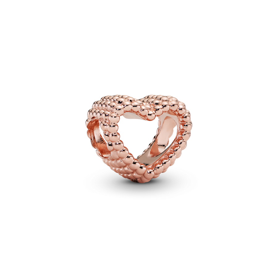 Beaded Open Heart Charm