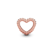 Beaded Open Heart Charm
