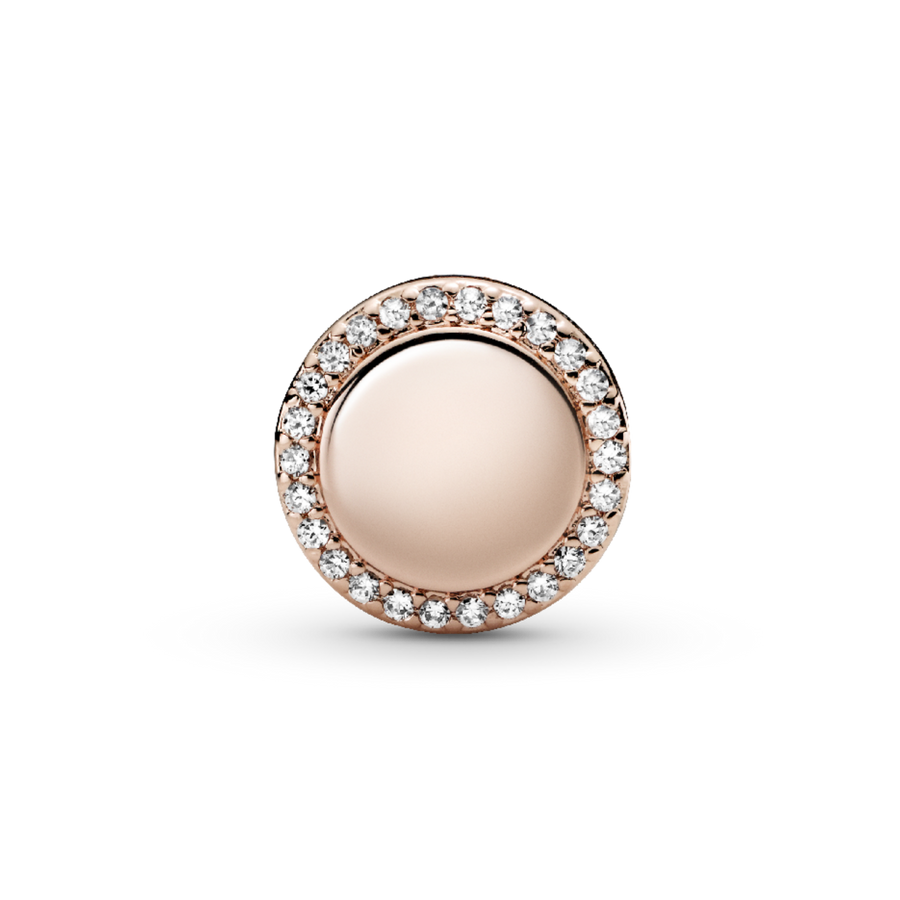 Engravable Sparkling Button Charm