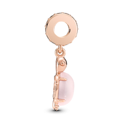 Murano Glass Pink Sea Turtle Dangle Charm