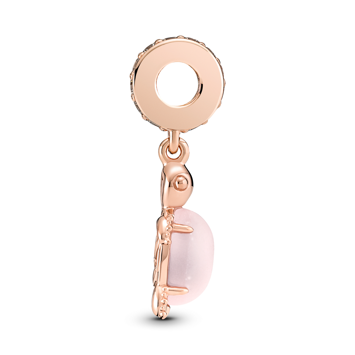 Murano Glass Pink Sea Turtle Dangle Charm